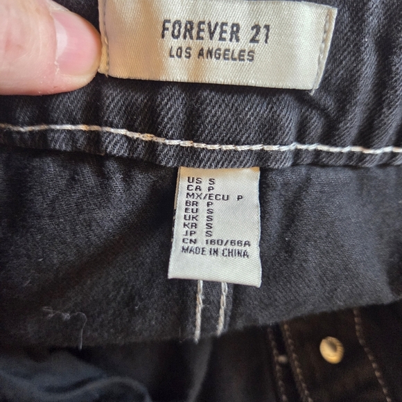 ⭐️Forever 21 Blue Black Midi Button Up Pencil Skirt Small - Picture 6 of 6